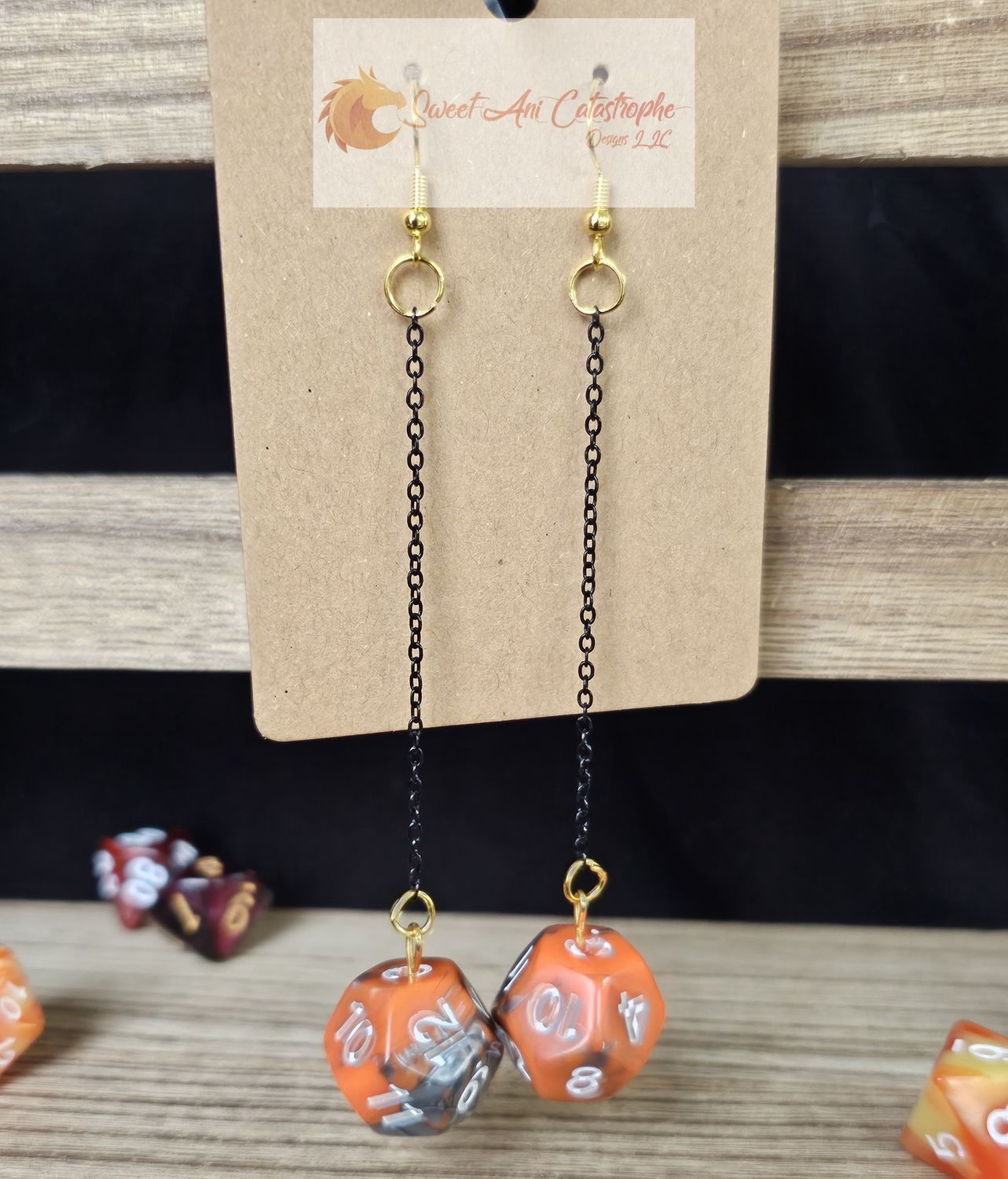 Smoke And Fire Drop Earrings