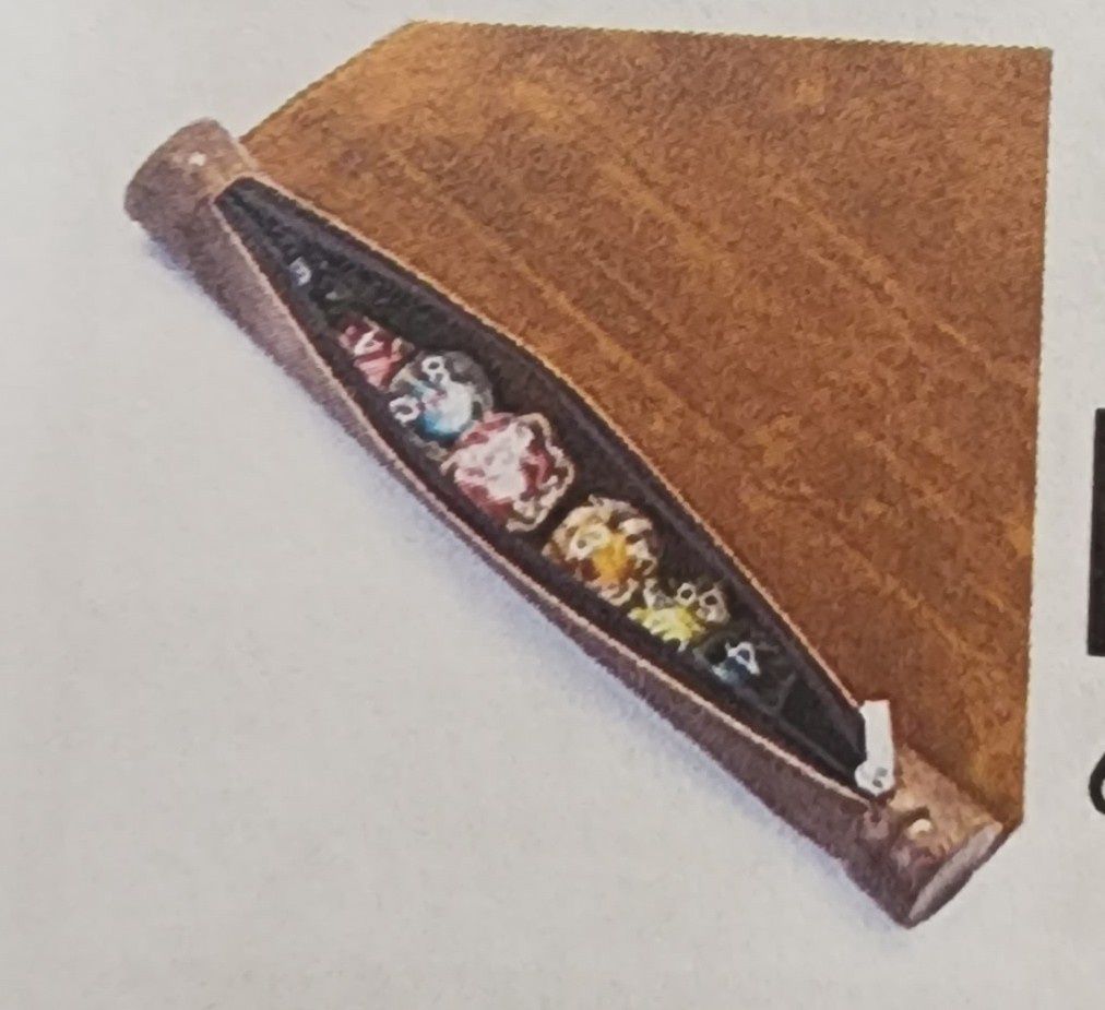 BROWN ROLL-UP LEATHERETTE DICE MAT