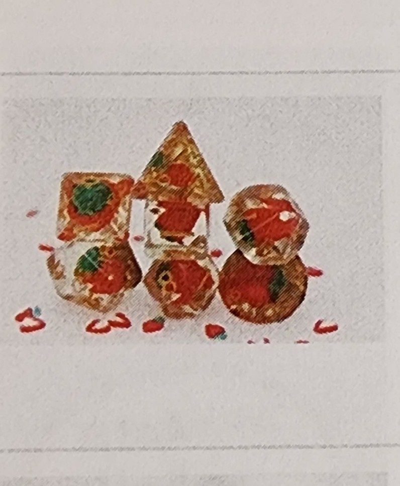 Wild Strawberries rpg dice set