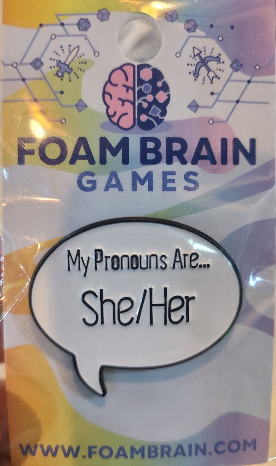 Speech Bubble She/Her Pin