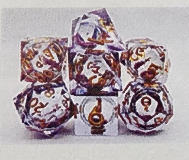 SHARP EDGE LIQUID CORE RPG DICE SET PURPLE