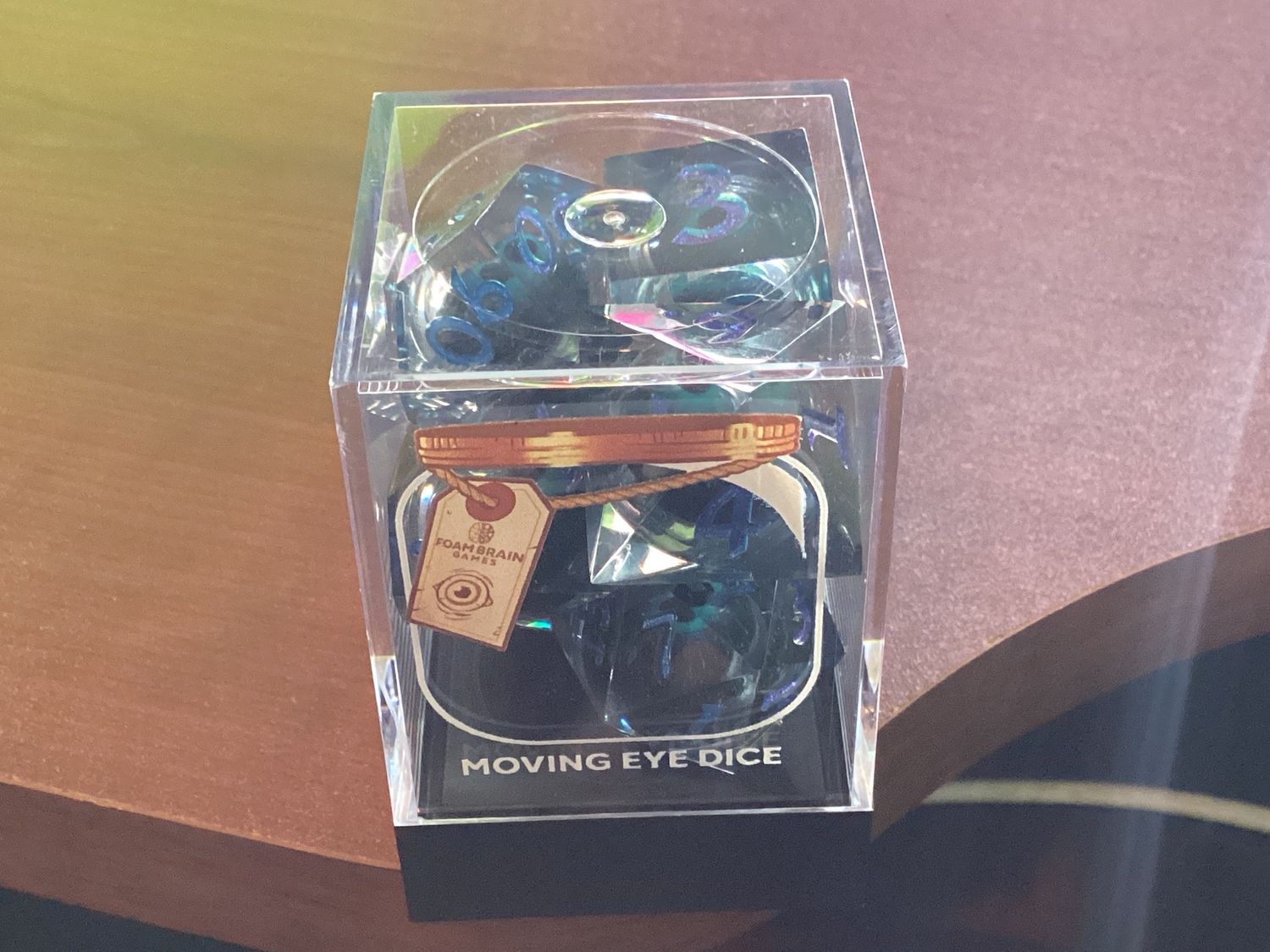 Sharp Edge Moving Eye Dice- Blue Cyclops