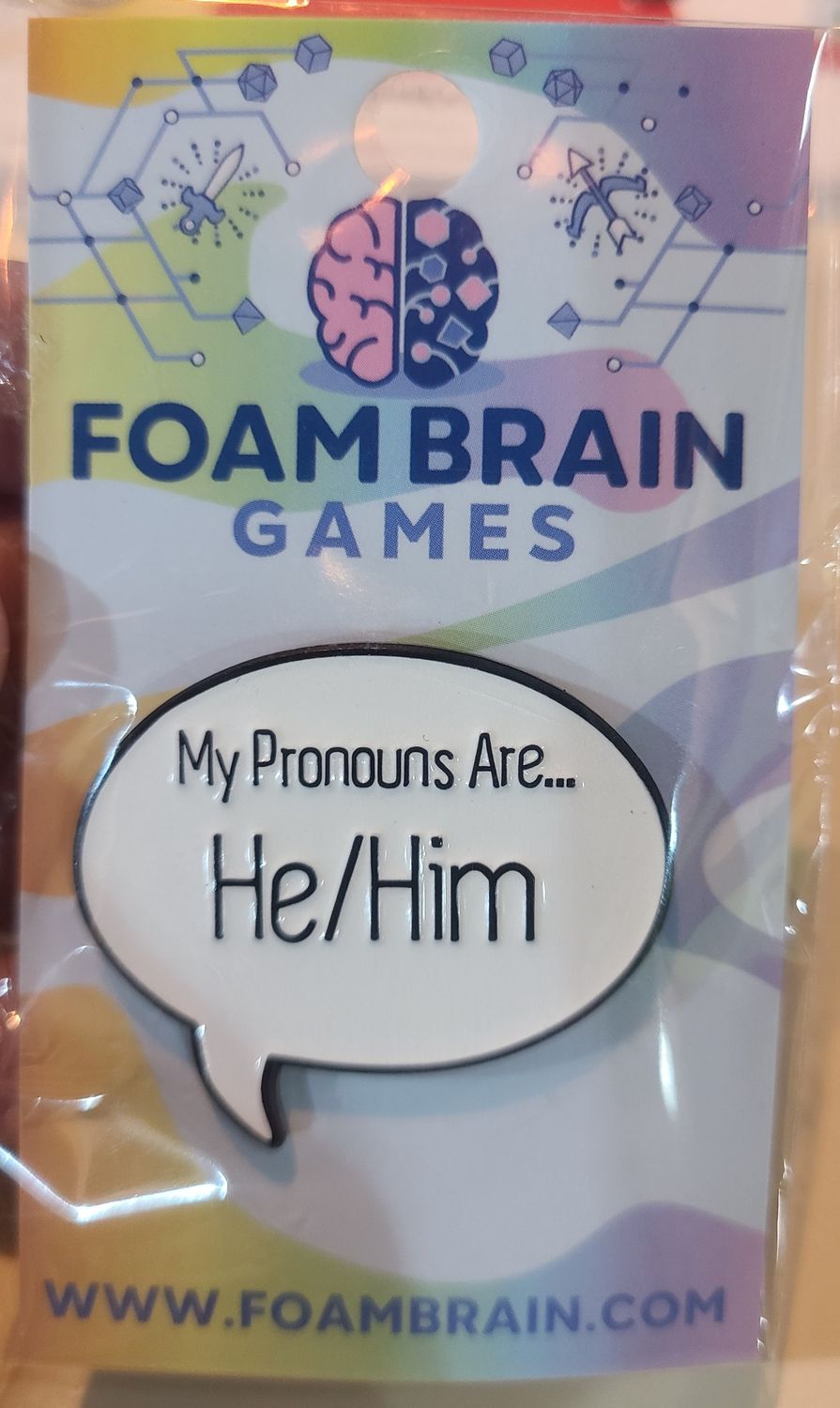 Speech Bubble He/Him Pin