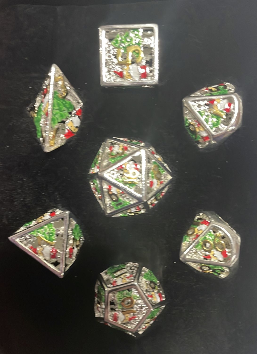 Silver Bells - Metal RPG Dice Set
