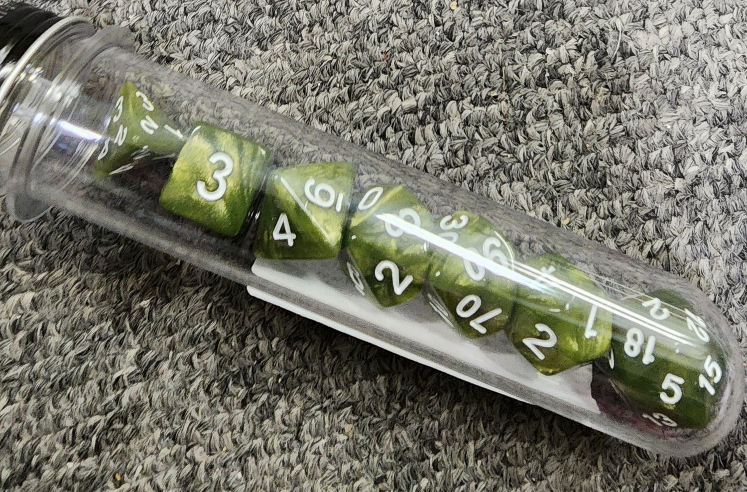 Old School PEARL Shimmer Green Dice