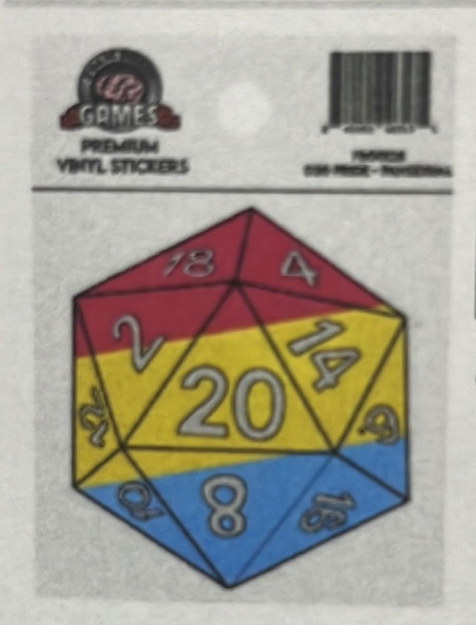 D20 Sticker Pansexual Pride