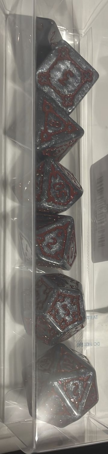 Huge Black Castle Dice Set - 25 mm