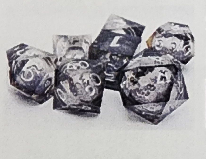 SHARP EDGE LIQUID CORE RPG DICE SET BLACK