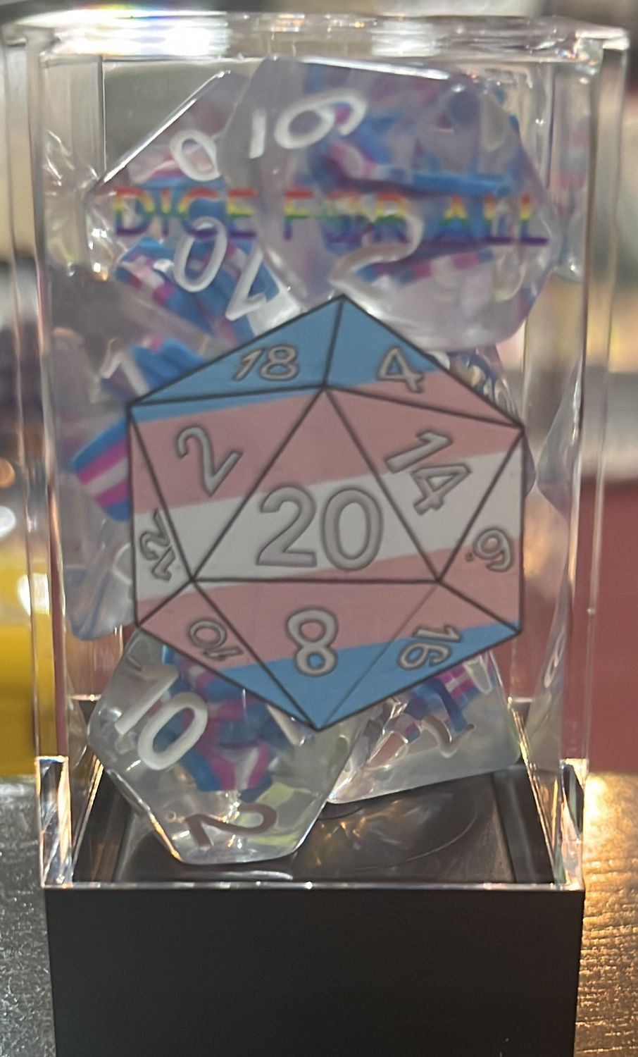 Transgender Flag RPG Dice Set