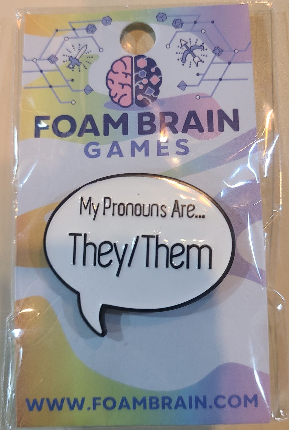 Speech Bubble: They/Them Pin