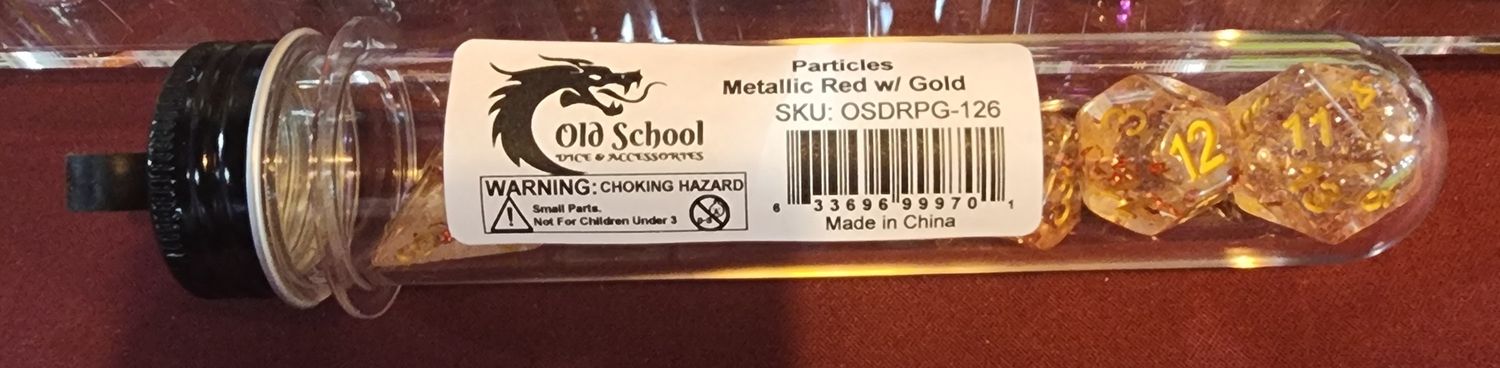 O.S.D. PARTICLES METALLIC RED W/ GOLD