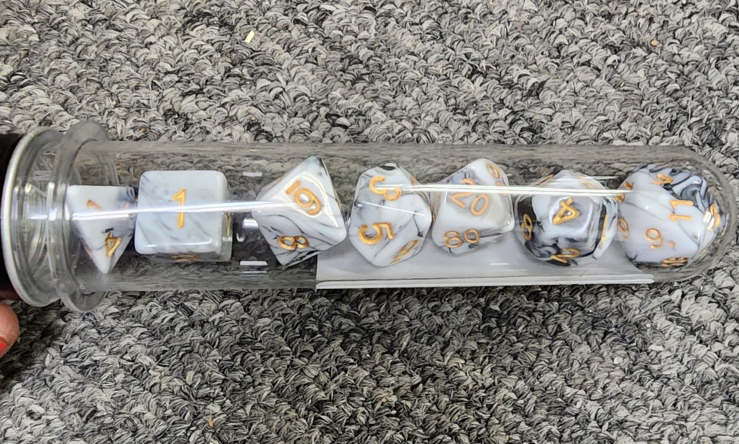 Old School Black and White with Gold Dice