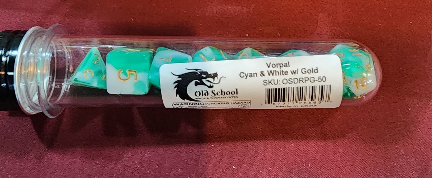O.S.D. CYAN &amp; WHITE W/ GOLD