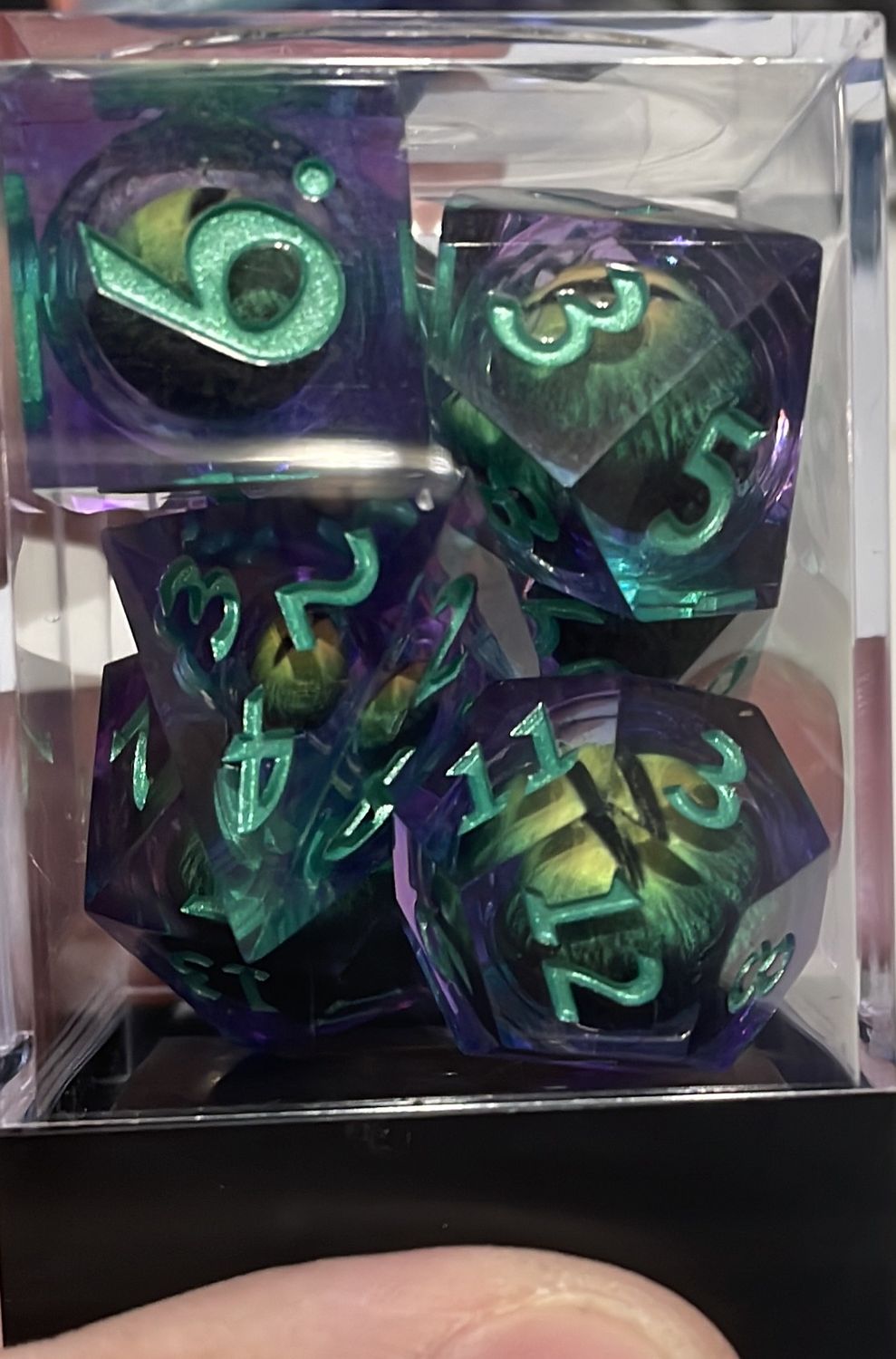 Sharp Edge Moving Eye RPG Dice Set - Enchanted Cyclops