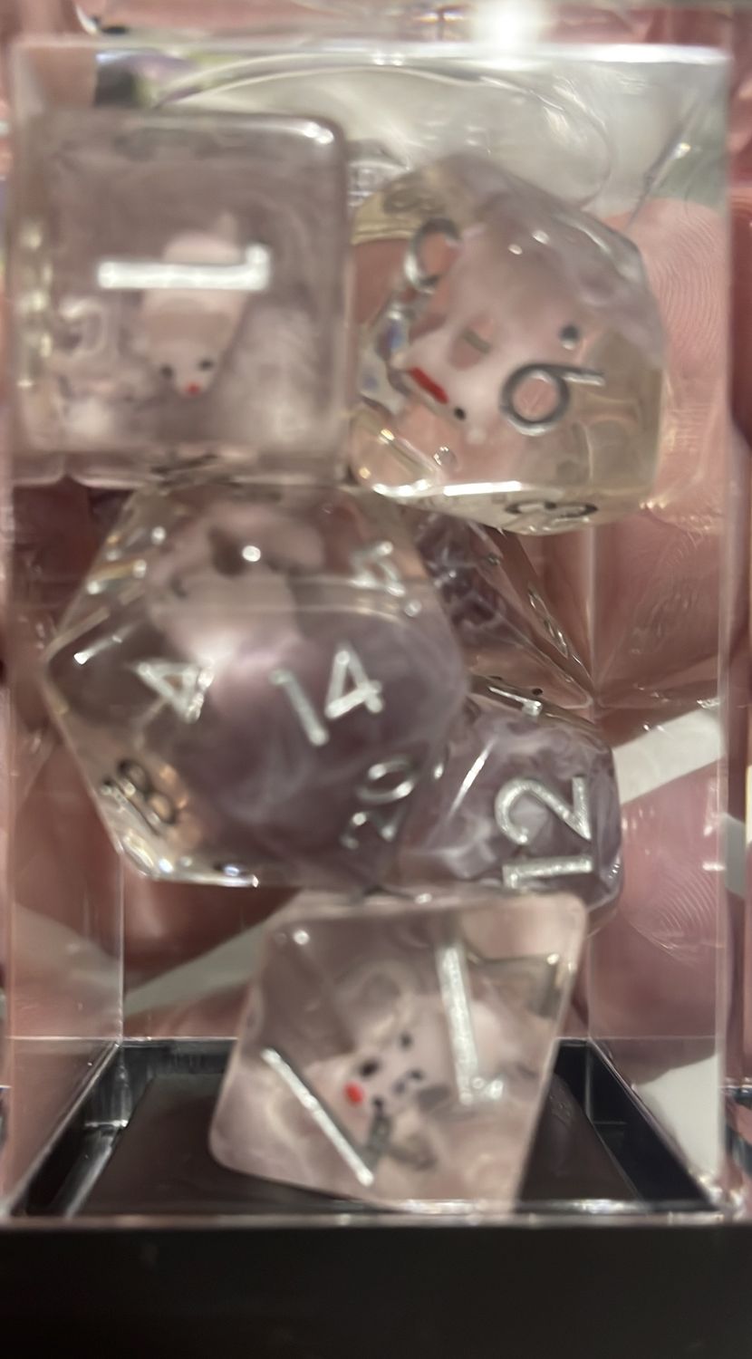 Pink Alpaca RPG Dice Set