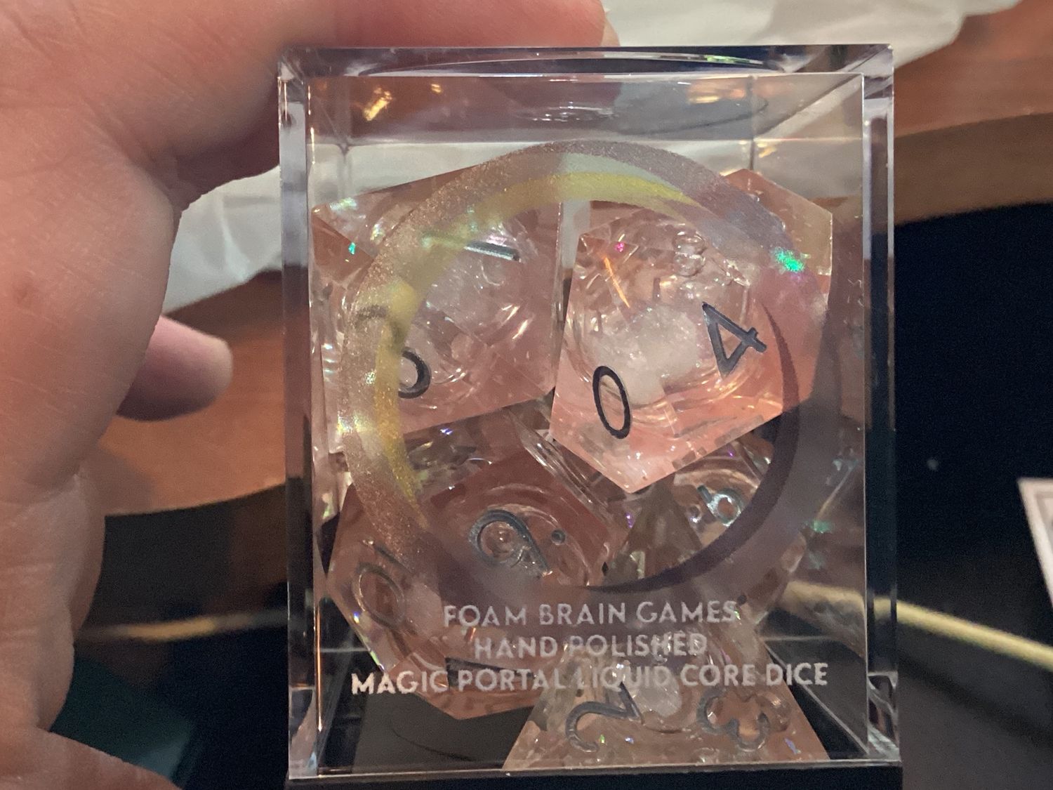 Sharp Edge Liquid Core Dice- Pink