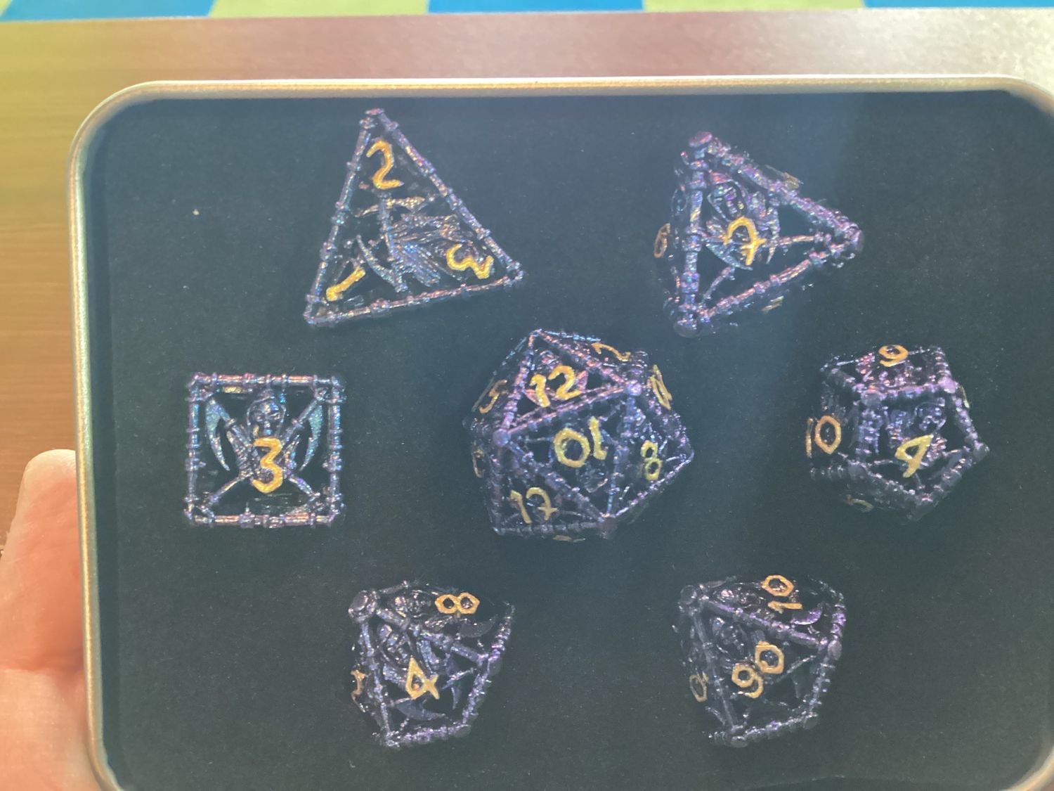 Grim Scythe Purple Metal Dice