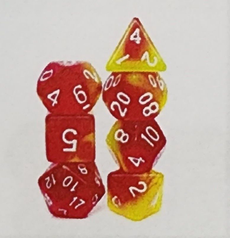 RISING PHOENIX RPG DICE SET