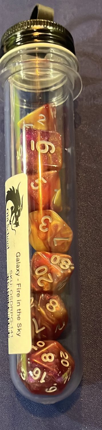 Old School Dice: Galaxy - Fire in the Sky
