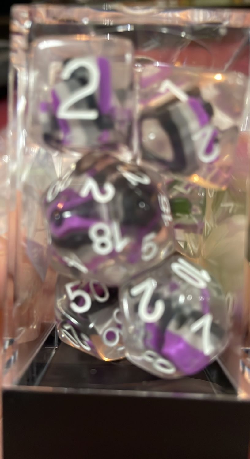 Asexual Flag FBG dice