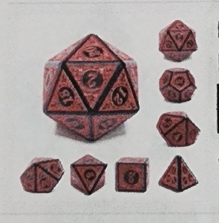 MAGIC FLAME RED RPG DICE