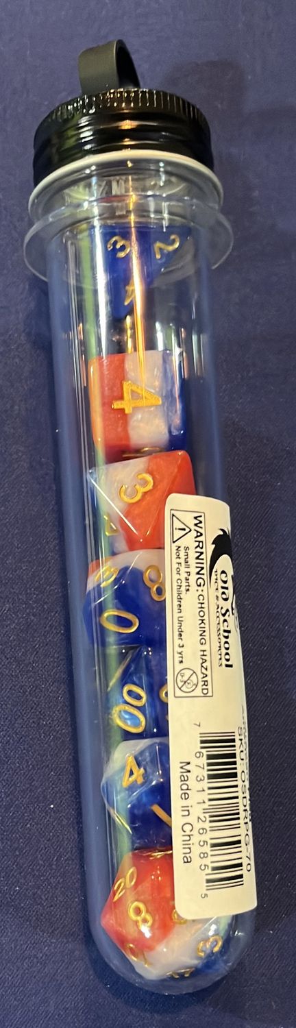 Old School Dice Gradients: American Flag