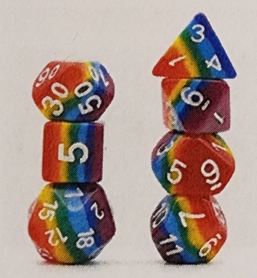 Opaque RAINBOW layer dice