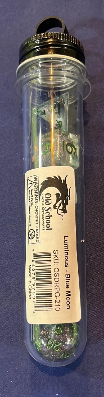 Old School Dice: Luminous - Blue Moon