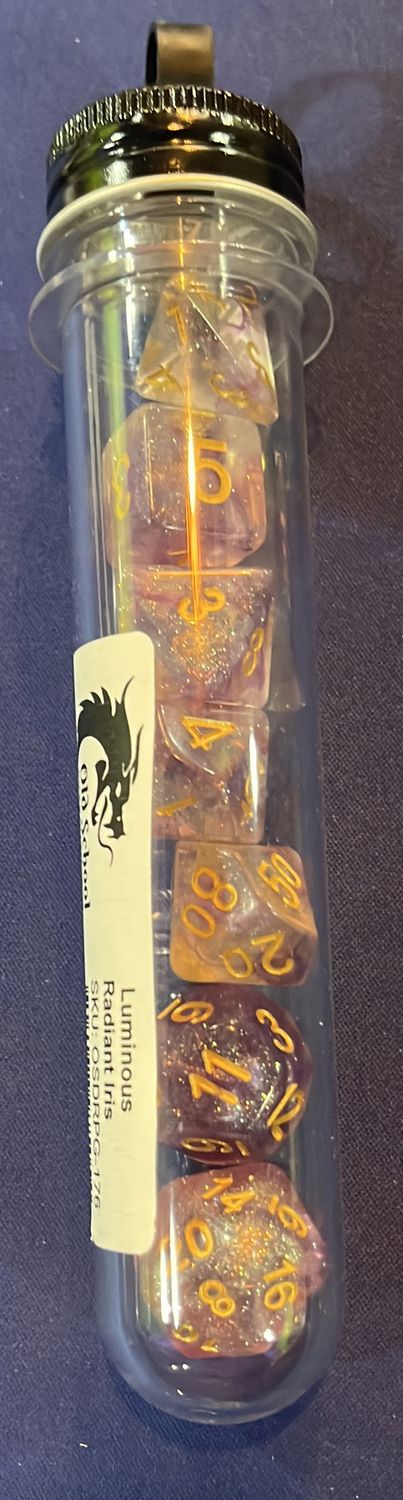 Old School Dice Luminous - Radiant Iris