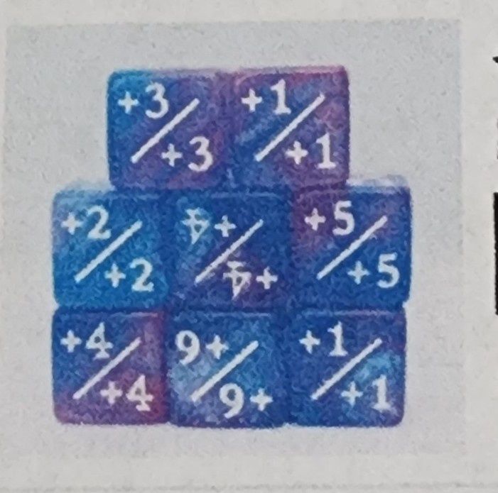 +1/+1 blue and purple counters for magic set of 8