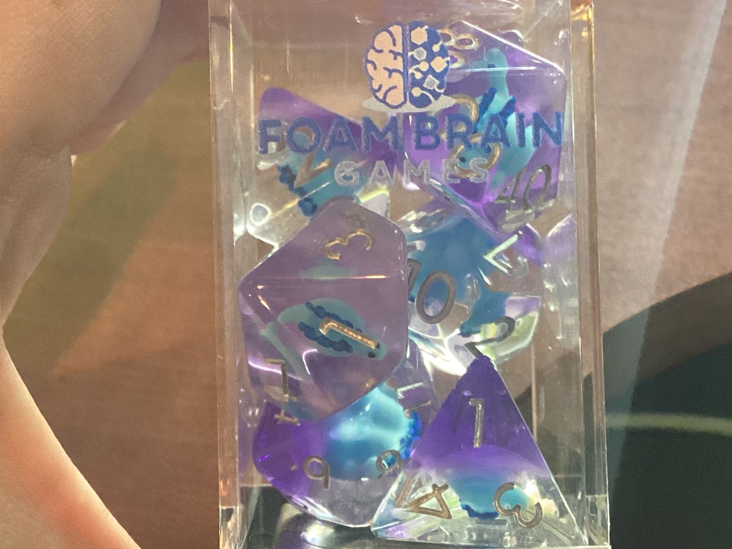 Blue Stegosaurus Dice