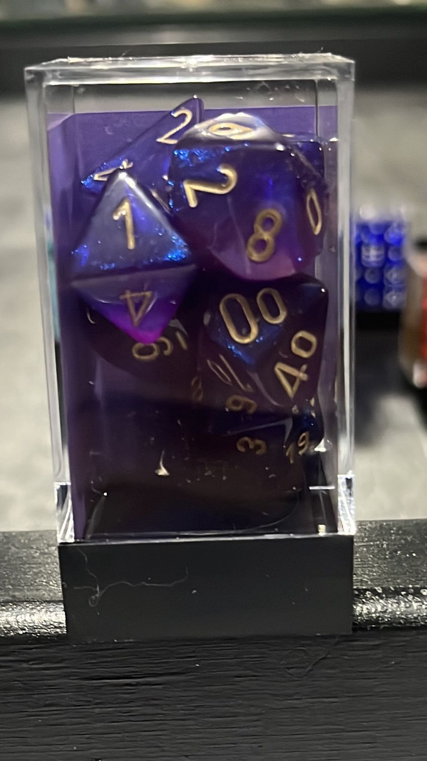 Borealis Royal Purple/Gold Dice Set
