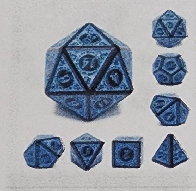 MAGIC FLAME BLUE RPG DICE SET