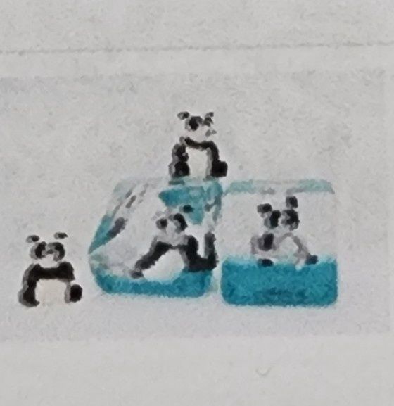 Panda on water rpg dice set
