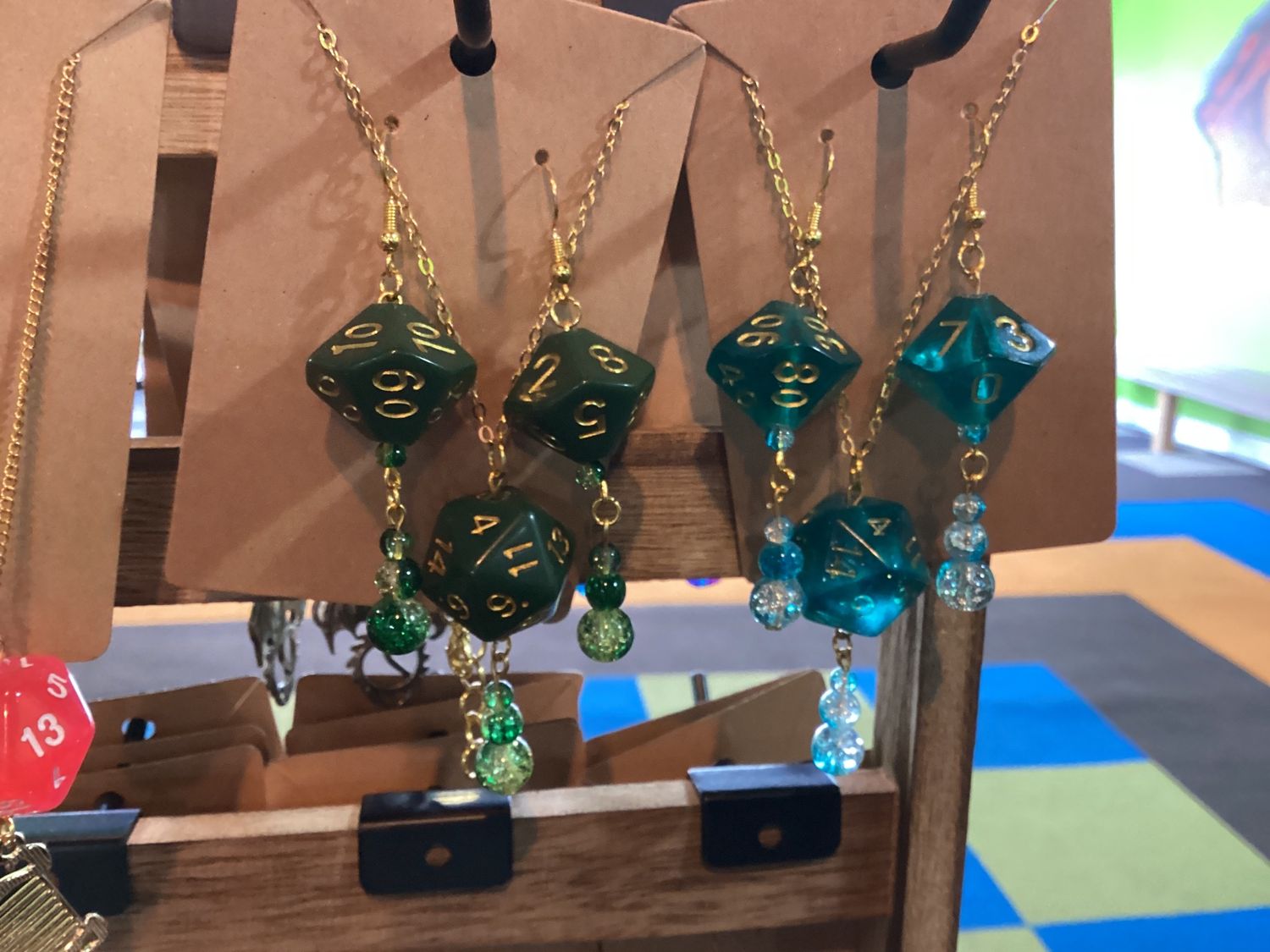 Dice Earrings Necklace Set