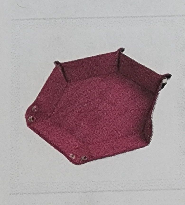 Leatherette &amp; VELVET DICE TRAY magenta hex