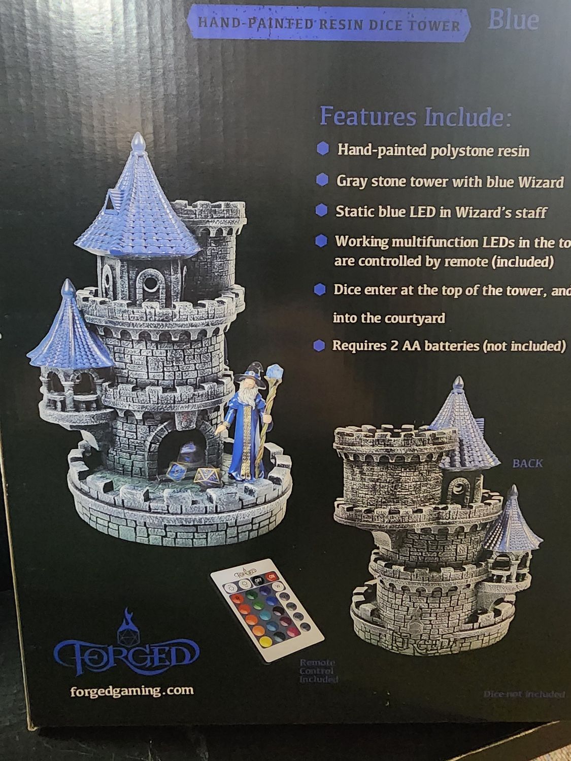 WIZARDS TOWER DICE TOWER BLUE