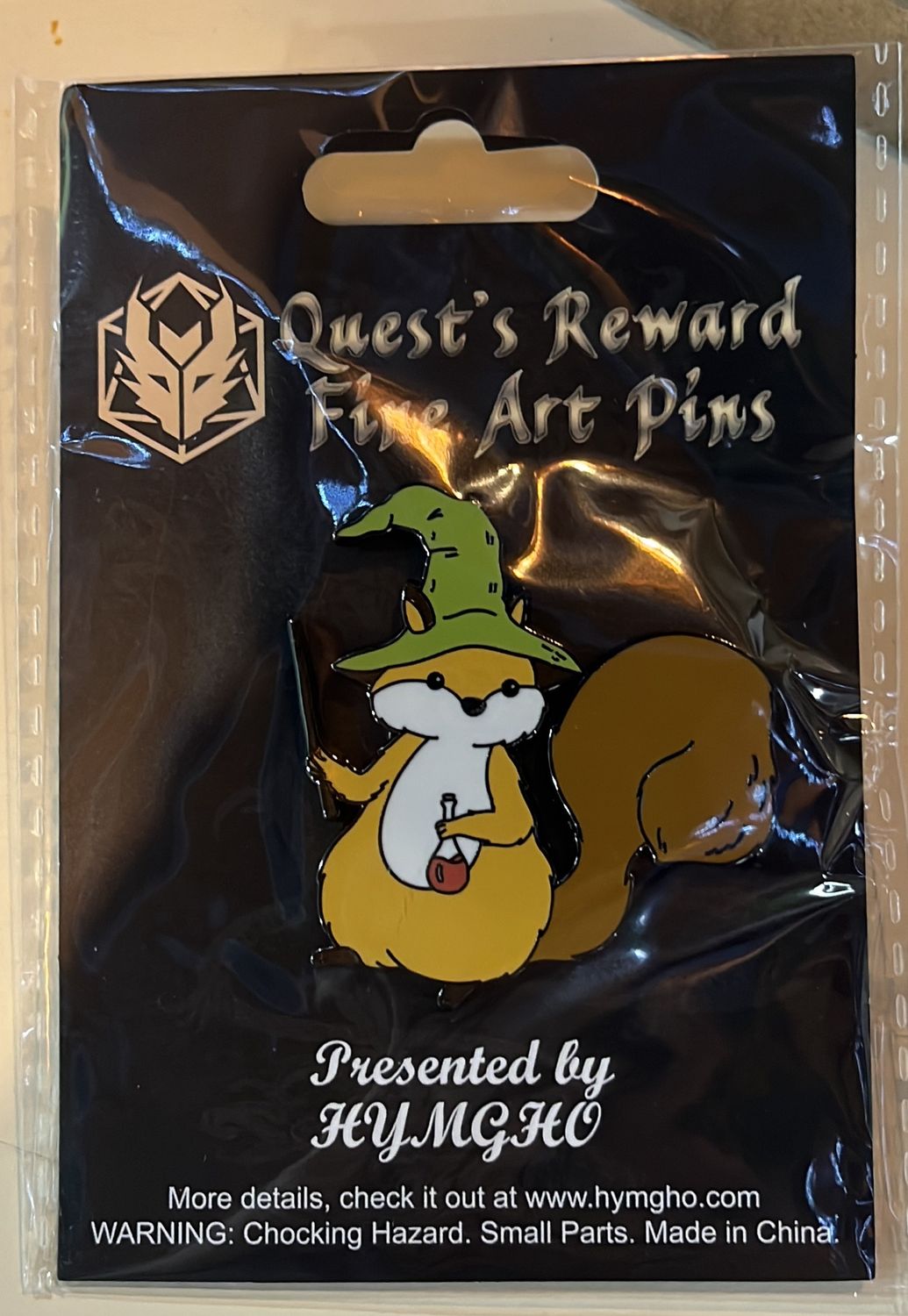 Quest Reward Fine Art Pin — Squirrel Sorcerer