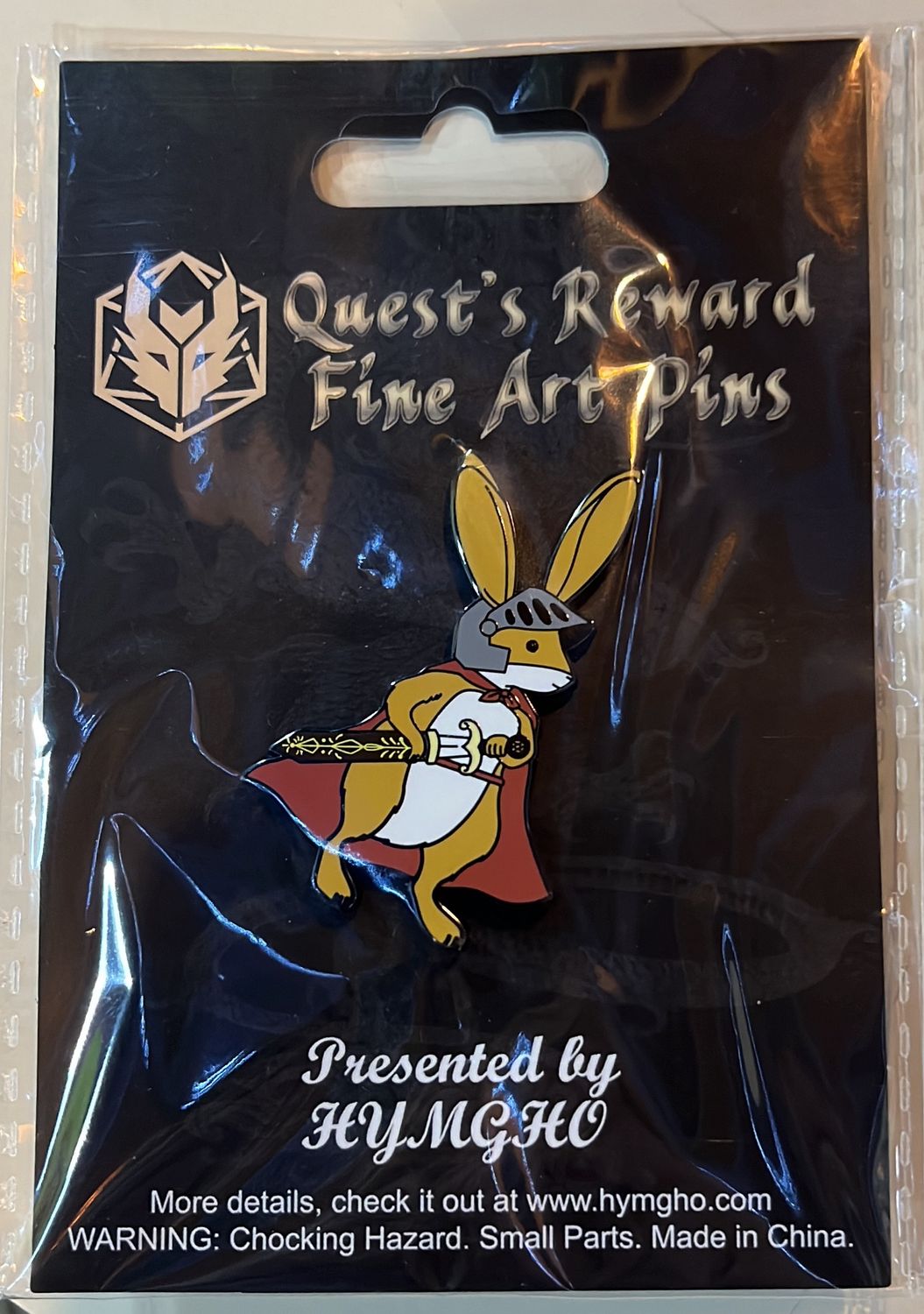 Quest Reward Fine Art Pin — Hare Knight