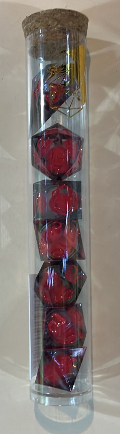 Sharp Edge Liquid Core glow in the dark Red