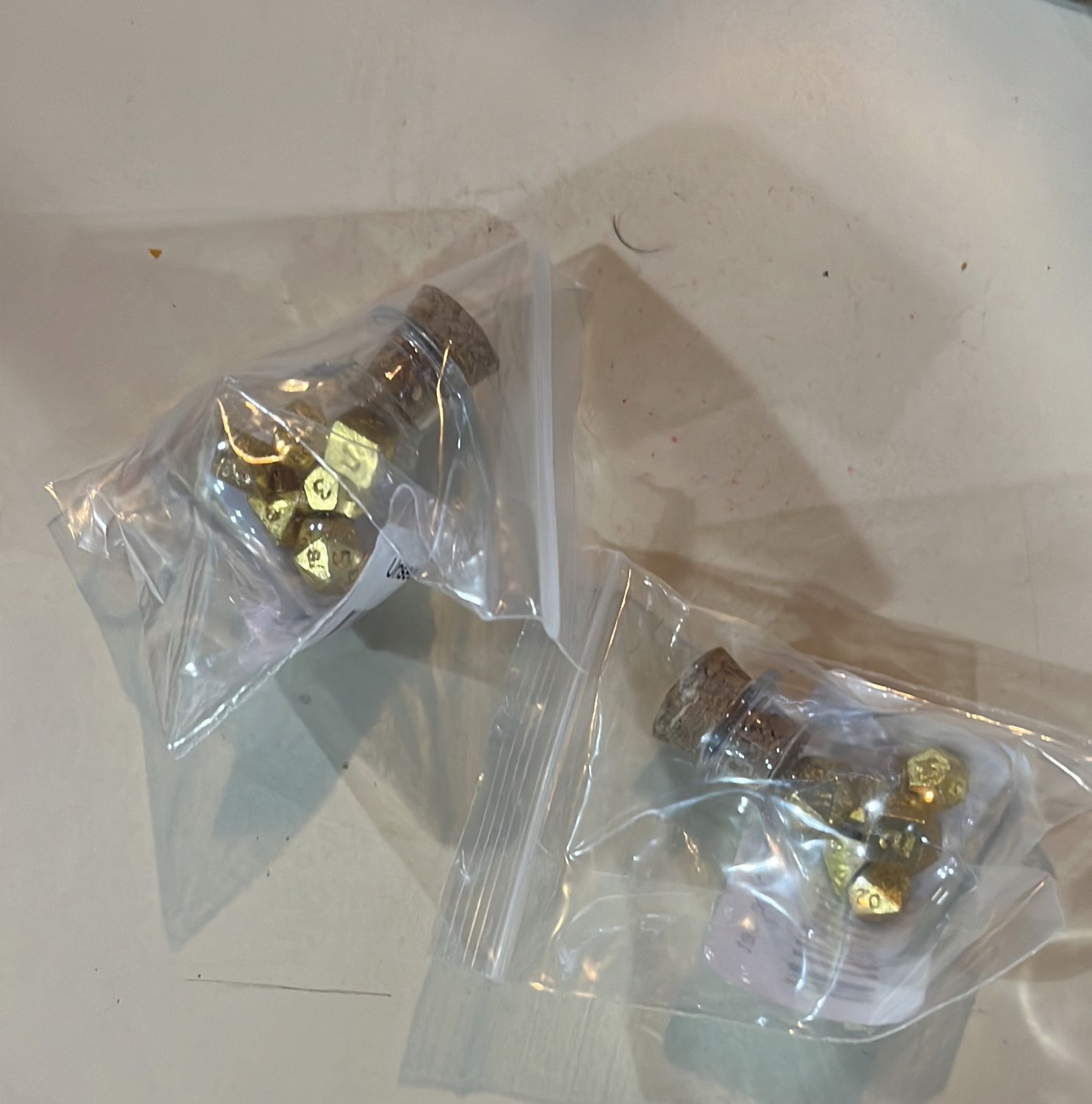 Mini Potion Bottle Dice - Gold