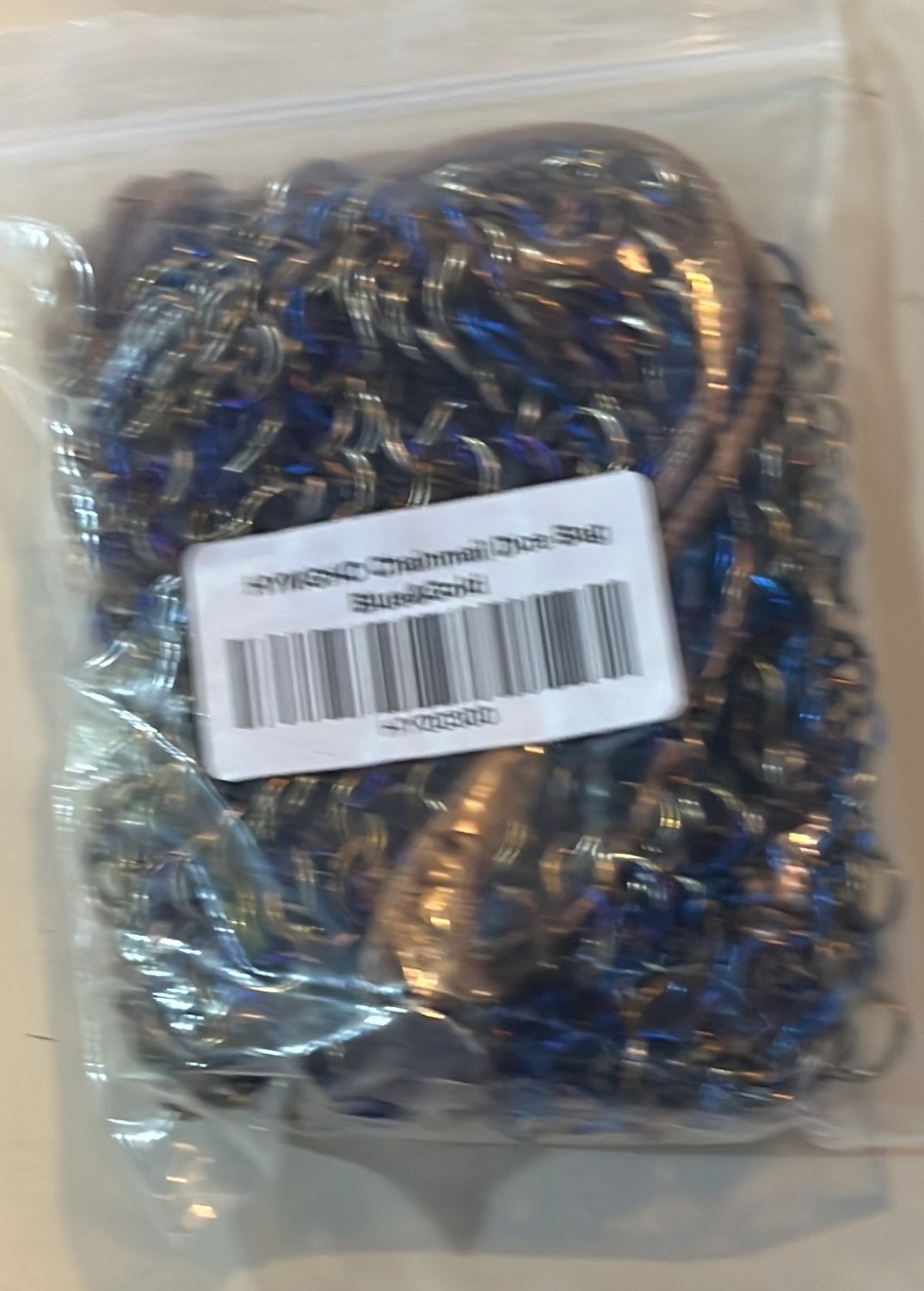 Chainmail Dice Bag - Blue and Gold