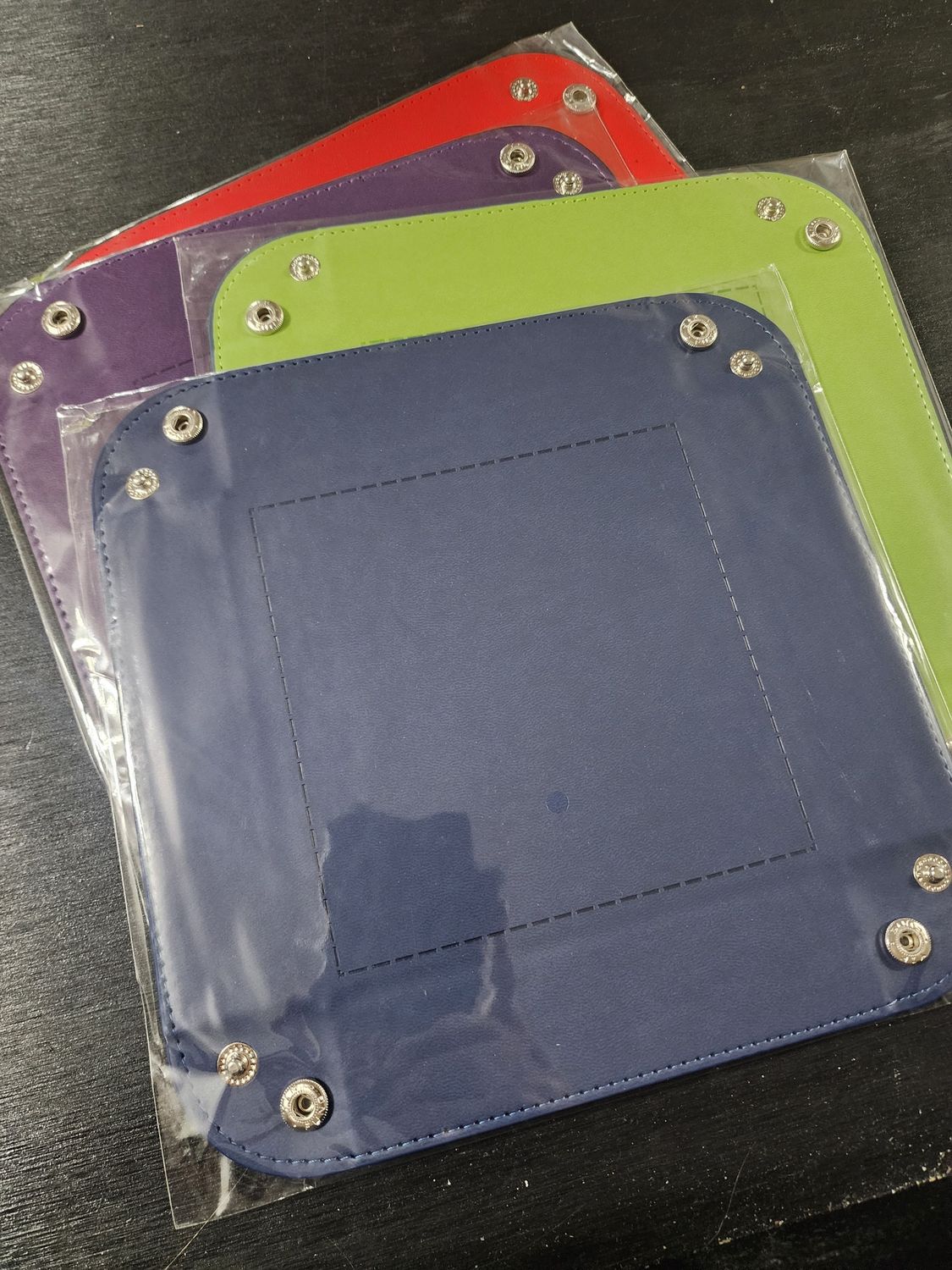Square dice tray blue