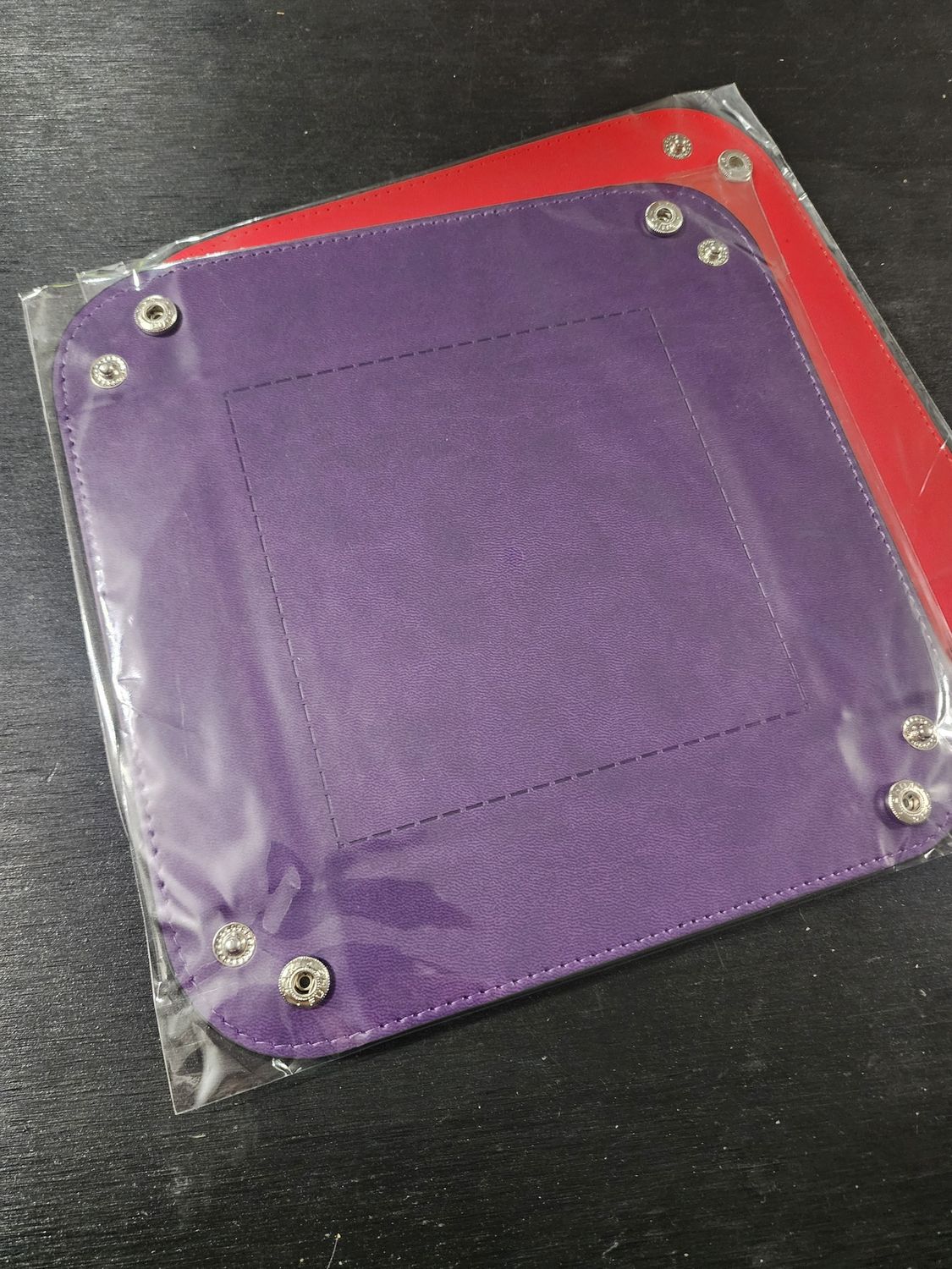 Square purple dice tray