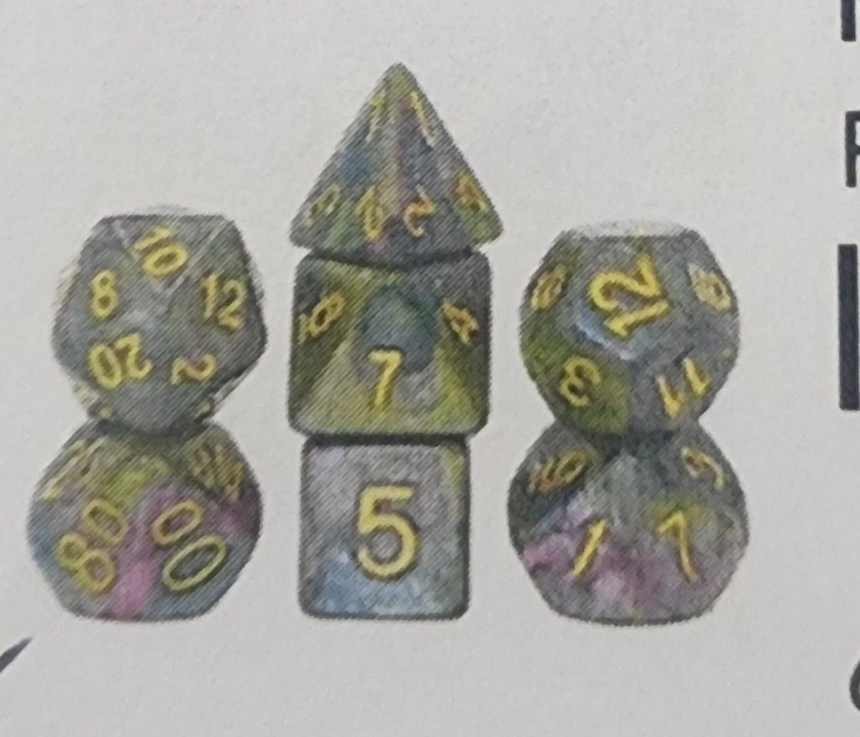 Mystic woodland rpg dice set