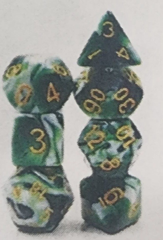 Jadeite rpg dice set