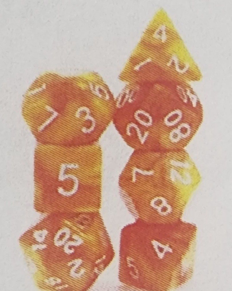 Lemon Sorbet rpg dice set