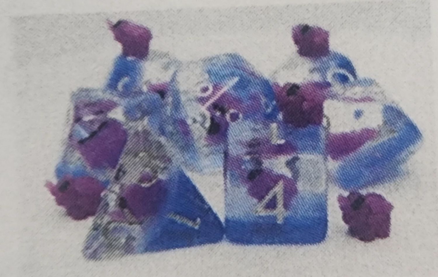 Purple elephant rpg dice set
