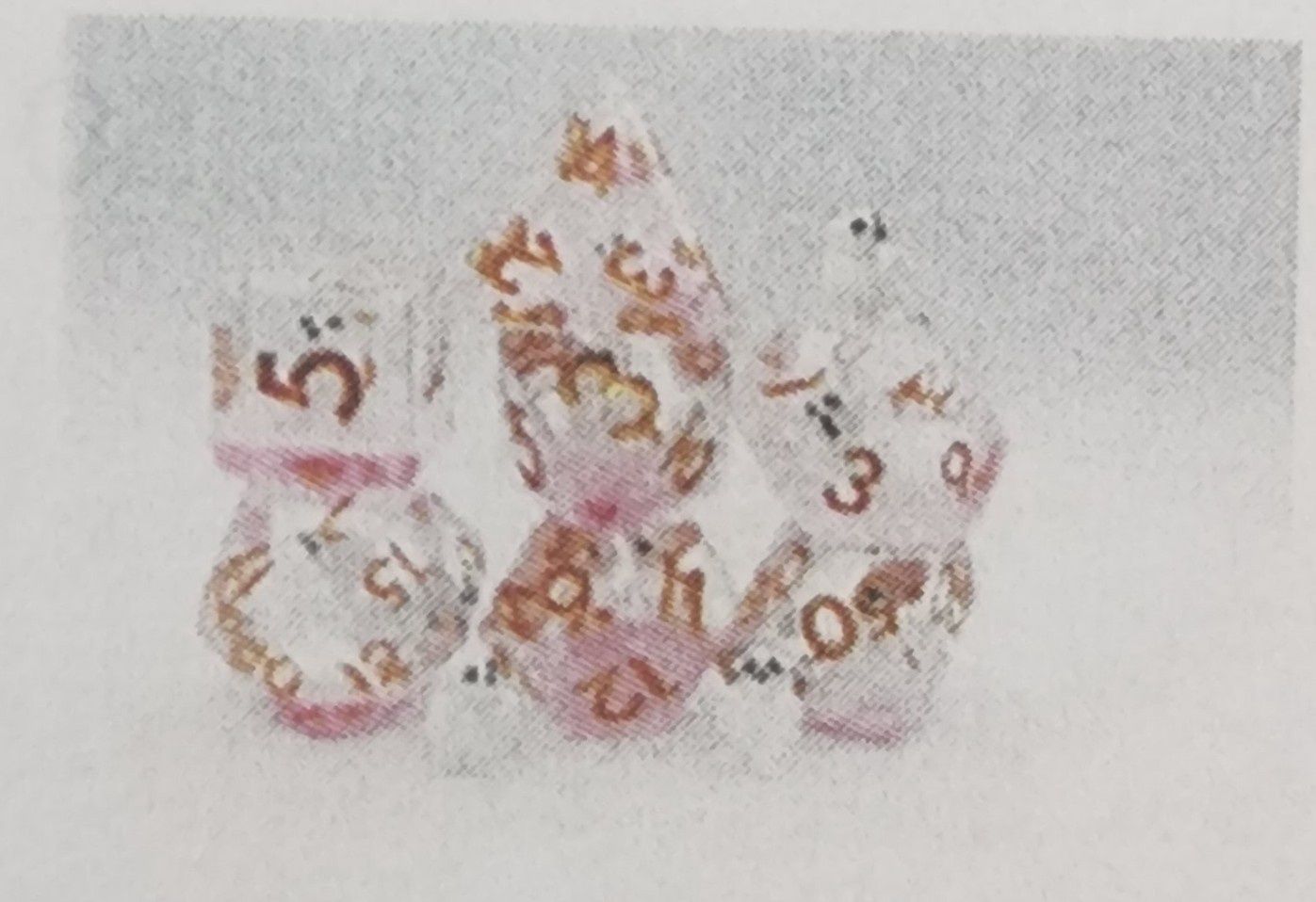 Pink Polar Bear rpg dice set