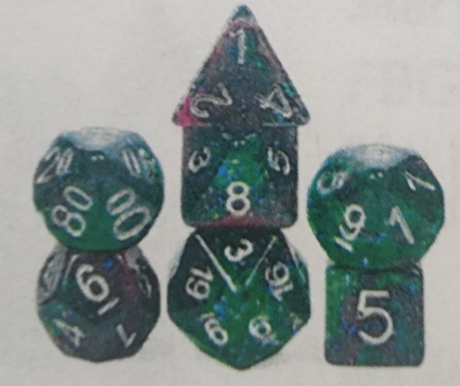 GlowStick rpg dice set